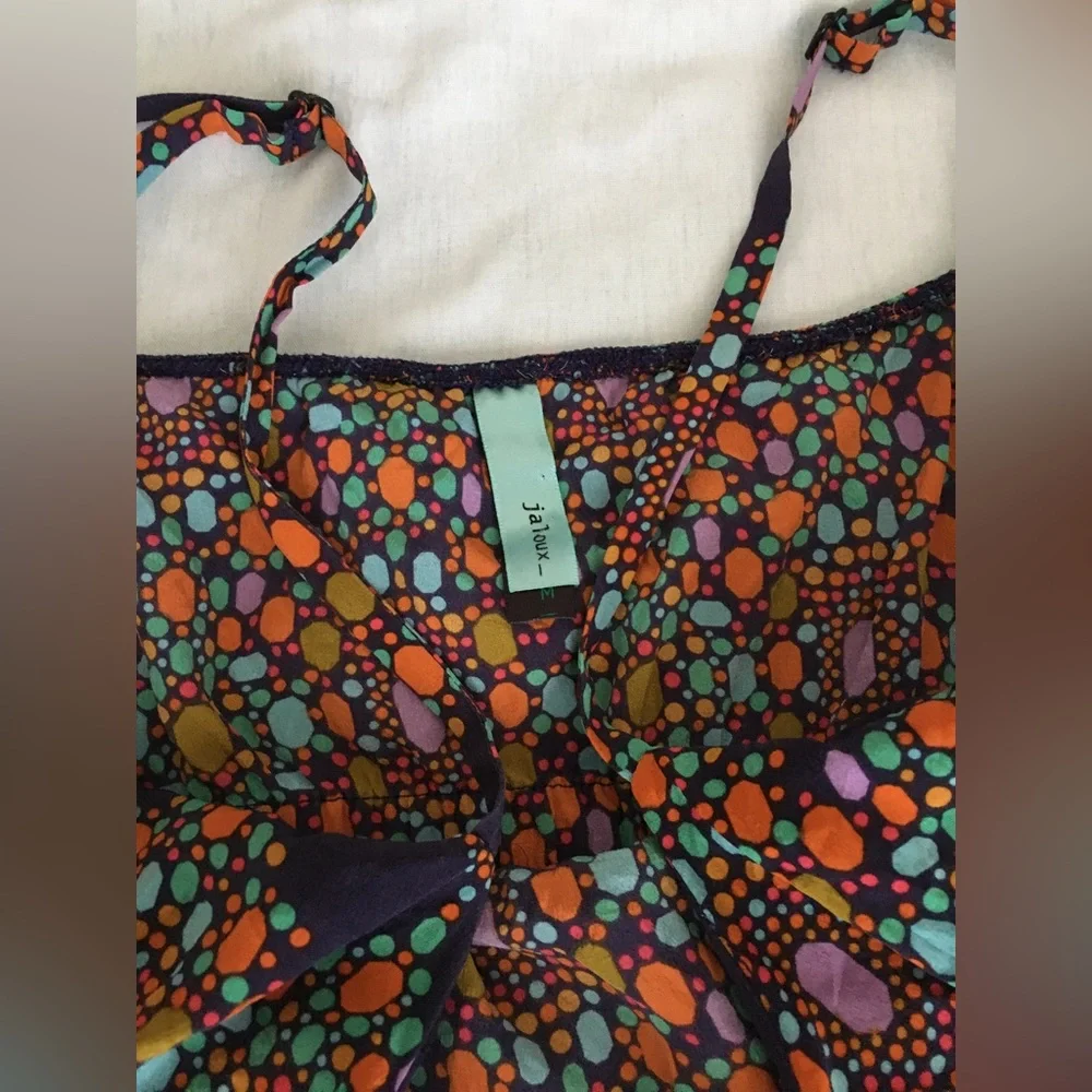 Jaloux silk purple/multicolored sundress - Picture 3 of 4